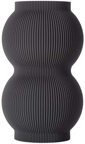 Dekovase Danna XL 38 cm Bodenvase Dunkelgrau Deko Vase Pampasgras Trockenblumen
