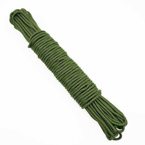 KINGLAKE Paracord Seil 6mm, Nylonseil Salbegrün, 30M Outdoor Seil, Reepschnur, Wetterfeste Schnur, Rope für Sonnensegel, Hängematte Seil, Kletterseil, Schaukel Seil, Zugseil, Bootsseil