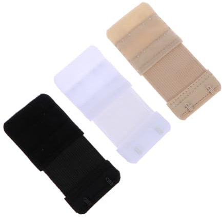 DEARMAMY Reggiseno 2 Ganci Reggiseno Cinghia 2 Ganci Reggiseno Cinghia di Estensione 3 Pezzi Set Nero