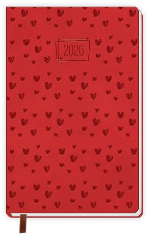 TRÖTSCH - Taschenkalender A6 Soft Touch Herzchen 2026: Soft Touch Terminkalender
