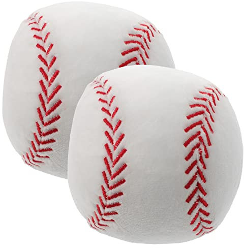 PERSELOSO 2stücke Plüsch Baseball Kissen Weiche Und Fluffige Sport-Dekoration Für Spielzeug Für Schlafzimmer Oder Sofa