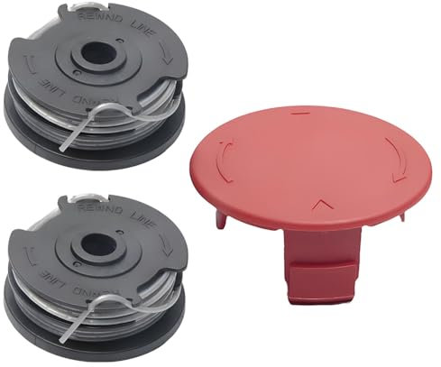 2 Trimmer Spool Line 1 Spool Cover Cap Compatible with Bosch Art 24/27/30/30-36 LI,1.6mm x 6m Double Autofeed Nylon Spool Wire Replacement for F016800351