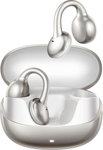 JOYROOM Open Ear Kopfhörer,【App-Steuert-Sound】Bluetooth 5.4 ClipOn Kopfhörer Kabellos, 4.9g Ultraleicht & Komfortabel, KI-ENC, Auto-L/R-Erkennung, Immersiver Sound, Perfekt für Sport & Alltagskomfort