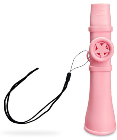 Huudngeje Small Kazoo Musical Instrument with Bell Mouth–Ideal for for Guitar Ukulele Violin Piano Keyboard for All Ages Pink