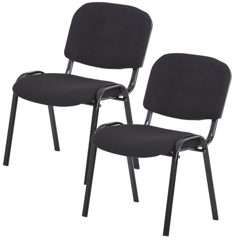 Durabull Conference Stacking Chair (Black, 2 Pack)