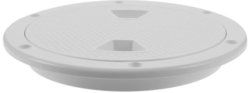 Healeved Kajak Decklukenabdeckung 6 Zoll rutschfeste Weiße Bootsdeckel aus Robustem Abs Vertikal Horizontal Montierbar Inspektionslochabdeckung für Yachten und Schnellboote