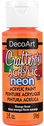 Deco Art DCA130 - Pintura para Tejidos y Telas, Color Naranja neón