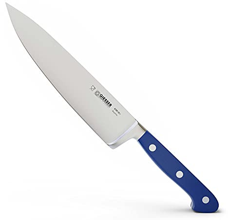 Giesser seit 1776 - Made in Germany - Kochmesser geschmiedet blau Skyline Blue, 20 cm, Küchenmesser genietet, rostfrei, spülmaschinengeeignet