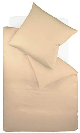 fleuresse 9100 Colours Mako-Satin Bettwäsche aus 100% mercerisierter Baumwolle, Ökotex 100, 155 x 200 cm, Sand
