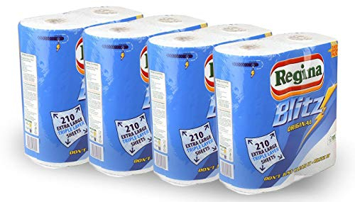 24 Rolls Of Regina Blitz 3ply Kitchen Roll Paper Towels - 70 sheets each roll.