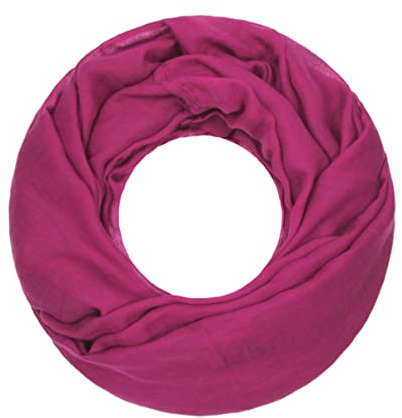 Majea Loop Cary Basic Schal Tuch Damen-schal Schlauchschal Rundschal Halstücher uni unifarben Loopschal einfarbig (880005) (magenta 1)