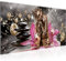 Runa Art Wandbild Buddha Orchidee 1 Teilig 100 x 40 cm Modern Bild auf Vlies Leinwand Diamant Wohnzimmer Schlafzimmer Beige Rosa 505312a