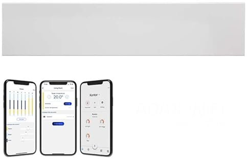 Adax Neo Smart Wifi Low Profile Electric Panel Heater/Convector Radiator With Timer. Smartphone Control, Splash Proof, Economic, Modern, 800W, White