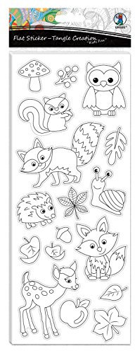 Ursus 59710003 - Flat Sticker, Tangle Creation Kinderspaß, 4 Blatt, sortiert in verschiedenen Motiven