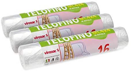 Virosac - Toile de protection 4 x 4 m en rouleau, 1 pièce par rouleau, kit de 3 rouleaux