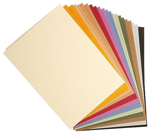 Clairefontaine 960550C Pack mit 50 Blatt Zeichenpapier Tulipe, 160g, DIN A3, säurefrei, 100% Zellulose, 1 Pack, 24 Pastellfarben sortiert