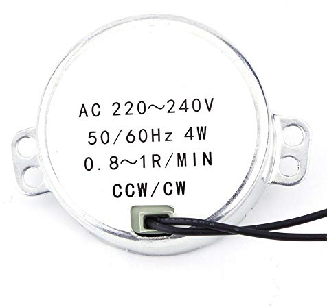 Synchronmotor 50 / 60Hz Frequenz AC 220~240V drehbar Getriebemotor CW/CCW 4W Mikrowelle(0.8-1RPM)