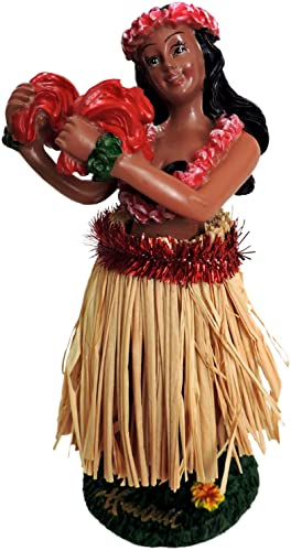 Hang Loose Wackel Hula Figur Mädchen Wackelfigur Wackeldackel Aloha Hawaii (11cm) Bastrock