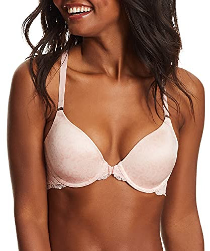 Maidenform Soutien-Gorge Dos Nageur Pure Genius Couverture Totale, Transparent, Imprimé Cachemire bohème/Rose pâle Transparent, 100B Femme