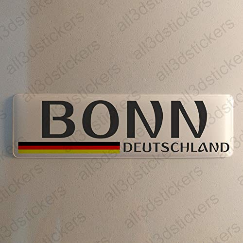 Bonn Deutschland Aufkleber Bonn 120x30mm Autoaufkleber Flagge 3D Fahne Germany