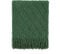 BOURINA Textured Solid Soft Sofa Throw Couch Cover Knitted Decorative Blanket, Dark Green, 127x152cm