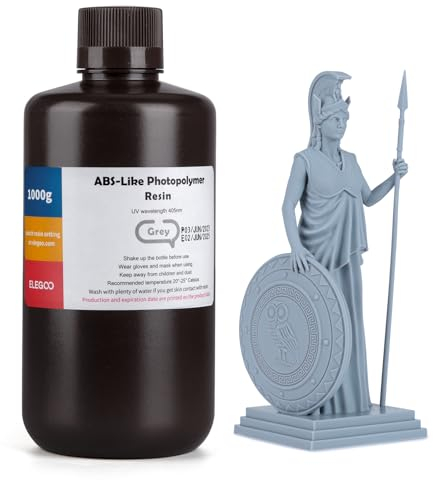 ELEGOO ABS-Like 3D Drucker Resin LCD UV-härtendes Harz 405nm Standard Photopolymerharz für LCD 3D Drucker Grau 1000g