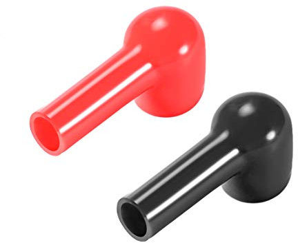 sourcing map Battery Terminal Insulating Rubber Protector Covers for 16mm Terminal 8mm Cable Red Black 1 Pair