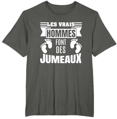 Papa De Jumeaux Twins Dad Noël Futur Papa Cadeau Naissance T-Shirt