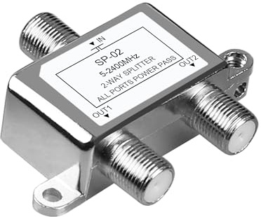 NEWCARE 2-Way Coaxial Cable Splitter for MoCA, 5-2400MHz, RG6 Compatible