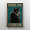 Inga Fine Poster Drinking Wine And Feline Fine Poster Home Decor Poster Wall Cats Poster Cat Wall Funny Gift Metal Signs 20,3 x 30,5 cm