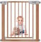 Dripex Stair Gate for Baby and Pet, Safety Pressure Fit, Metal Doors Stairs, Adjustable 75cm - 82cm, Auto Close Gate, One-Handed Operation-Wood Pattern Color
