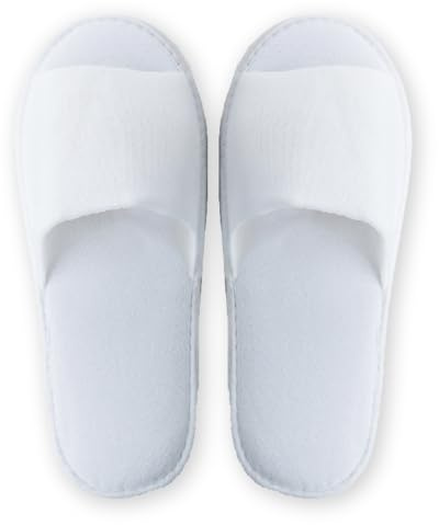 AURA LUXURY COLLECTION ® 100 paia di CIABATTE MONOUSO bianche unisex TAGLIA UNICA con suola antiscivolo per ospiti, hotel, b&b spa centri estetici