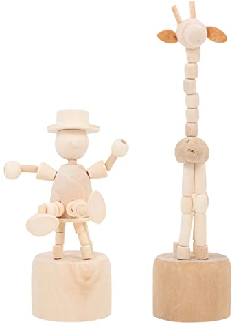 TOYANDONA Drückfigur+Giraffe Giraffe Clown Drückfigur Wackelfigur Wackeltier Statue Skulptur Desktop Ornament für Kinder Geburtstag Party Mitgebsel 6 Drücktiere