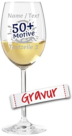 LEONARDO Weinglas mit Gravur personalisiert/Namen, Weißwein-Glas graviert als Geschenk zum Geburtstag Hochzeit, Geschenkidee Frauen/Mama (DAILY, 370 ml)