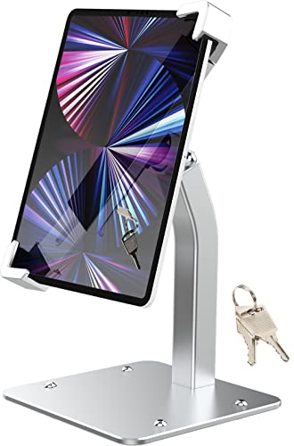 Oilcan Support Tablette Antivol, Support iPad Verrouillable Bureau, Fixation Tablet Kiosk Magasin [Rotation à 360° & Robuste] pour iPad, Galaxy Tab, E-Reader, Amazon Fire, etc (7-11)