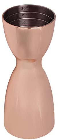 Cocktail Double Jigger,Misuratore per Vino in Acciaio Inox con Scala Integrata,Misuratore Bar Bartending,Misuratore Doppio Lato in Stile Giapponese da 20ml/40ml(Rame), Cocktail Double Jigger,Misu