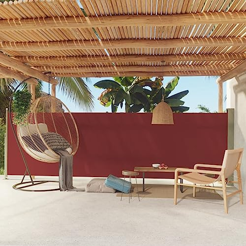 vidaXL Seitenmarkise Ausziehbar 160x500 cm Rot