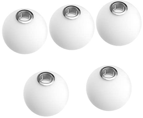 OSALADI 5 Pièces Abat-jour Globe En Verre Remplacement De L'abat-jour Couvercle De Lumière Globe Remplacement De La Lampe Du Ventilateur De Plafond Cache Ampoule Un Verre G9 Terre Blanche
