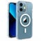 Mixroom - Cover Magnetica per iPhone 12 Mini, Compatibile con MagSafe, Ricarica Wireless, Custodia Antiurto Telefono, Retro AntiGraffio Trasparente
