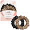 invisibobble Sprunchie Slim Schwarz Gold I 2x Stoff Haargummis gold schwarz für Mädchen & Damen I kein verknoten, starker Halt, haarschonend I Scrunchie Haargummi designed im Herzen Münchens