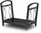 Ikodm Estantería para leña de chimenea para interior y exterior, de metal, 41 x 33 x 38 cm, ayuda para apilar madera para chimenea y horno, soporte de madera para leña exterior, color negro