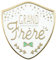 Manahia Pin's émaillé Cadeau Grand Frère - Avec Cartonnette Kraft - Bijoux - Annonce Naissance - Futur Grand Frère - Badge, Broche Grand Frère - Annonce Grossesse