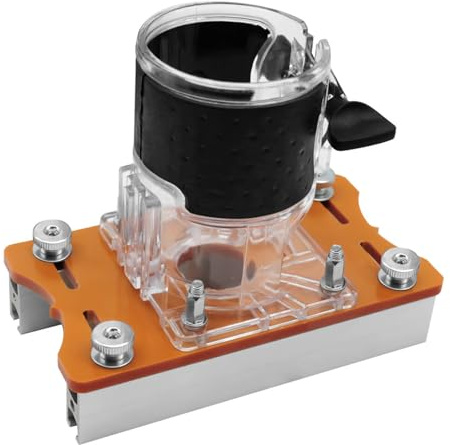 Staffa per Scanalatura di Fissaggio Compatta 2 in 1, Base per Fresatrice Multifunzionale per Legno, Strumento per Fresatura in Legno con Materiale in Lega di Alluminio