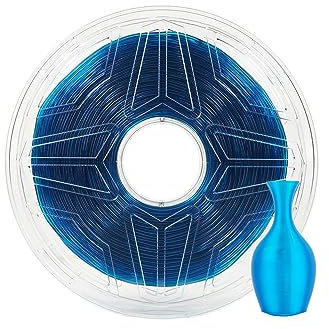 LeoPlas TPU Filament 1.75mm Flexibel Klar TPU Filament Shore-Härte 95A 1kg für 3D-Druckmaterial Druckerzubehör (Transparent Blau)