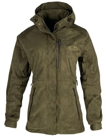 Full mundur Damen Outdoorjacke, Camo Jagdjacke, Wanderjacke, leichte Übergangsjacke, winddichte Jacke, wasserdichte Regenjacke, atmungsaktive Funktionsjacke mit abnehmbarer Kapuze