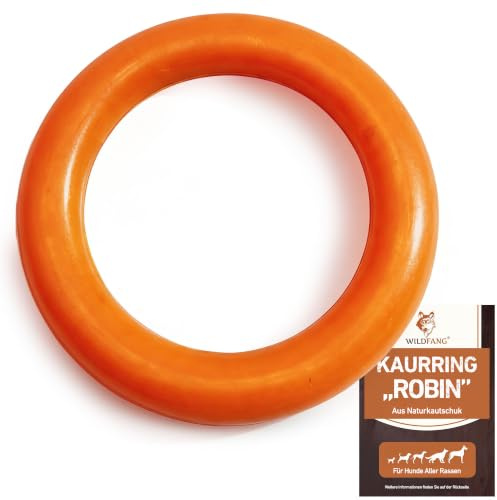 Wildfang® Hundespielzeug für Starke Kauer – Robin Naturgummi Ring, Kauspielzeug Hund zur Zahnpflege, für Drinnen & Draussen, alle Rassen