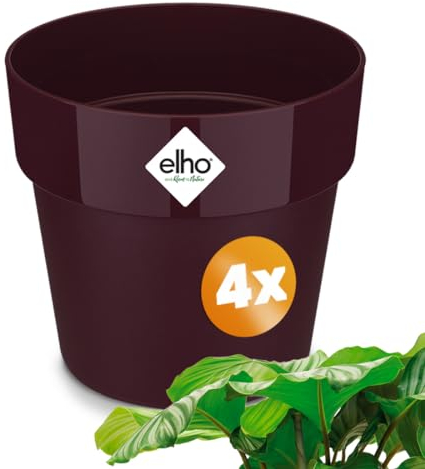 Gardebruk® 4X Pot de Fleurs b.for Original Mûre 35x32 cm Rond Cache-Pot Pot de Fleurs Pot de Plantes Plastique Balcon