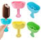 Vibbang 4Pcs Drip Free Popsicle Holder, Reusable No Drip Popsicle Holders, Colorful Ice Lolly Holder Drip Catchers, Ice Lolly Holder for Kids, Ice Popsicle Holders for Summer Pool Party