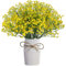 Uhky 6 mazzi di fiori artificiali di gipsofila, fiori realistici al tatto, per feste di nozze, ghirlande fai da te, composizioni floreali, decorazioni per la casa (giallo)