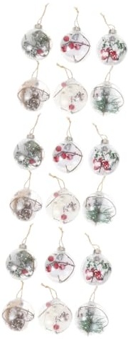 ABOOFAN 18 Stück Weihnachtsdekoration Kreative Kugeln Baumkugeln Dekor Schicke Kugeln Weihnachtskugeln Transparente Leuchtende Kugeln Schöne Kugeln Weihnachtsbaum Anhänger